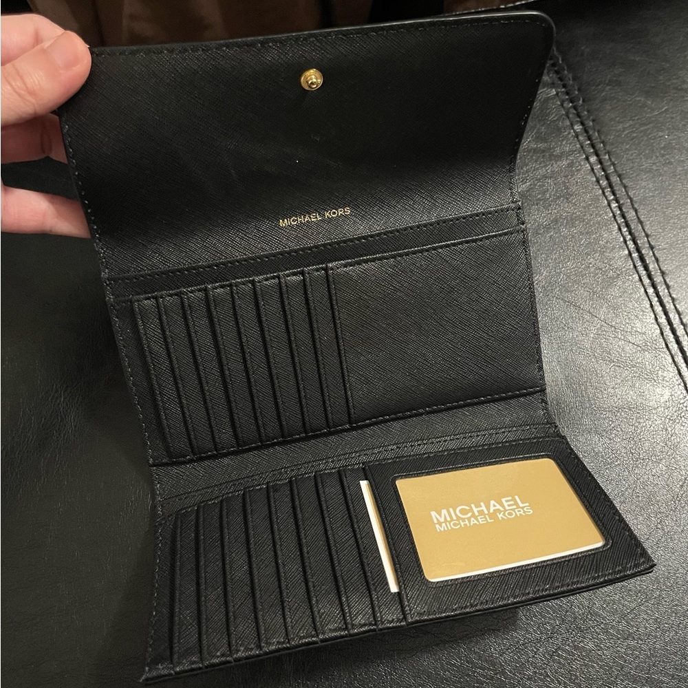 Michael Kors Black Leather Wallet - Picture 4 of 10